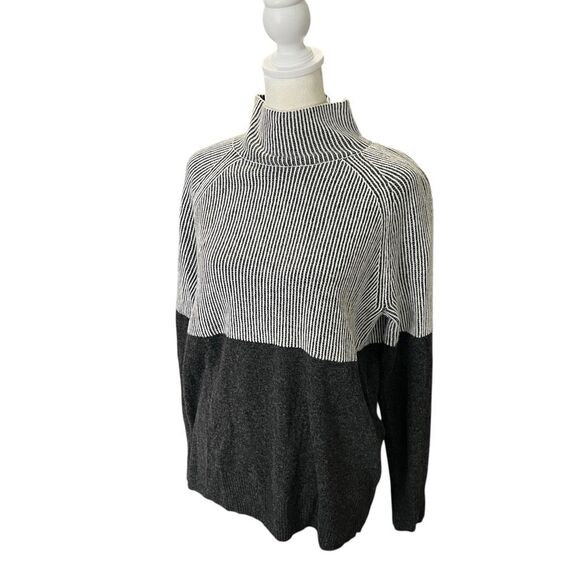 Summersalt Two-Tone Cashmere Merino Wool Turtleneck Sweater Small - Picture 10 of 14